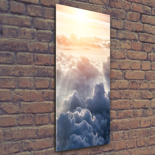 Acrylbild vertikal Flug über den Wolken