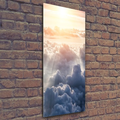 Acrylbild vertikal Flug über den Wolken