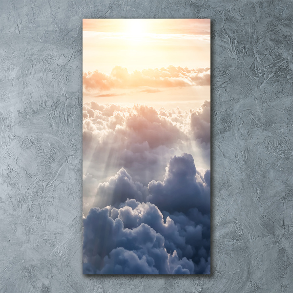 Acrylbild vertikal Flug über den Wolken
