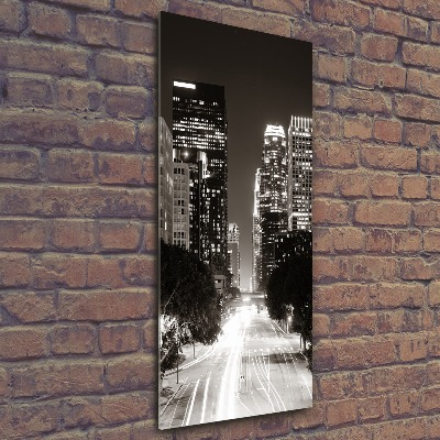 Plexiglasbilder vertikal Los Angeles bei Nacht