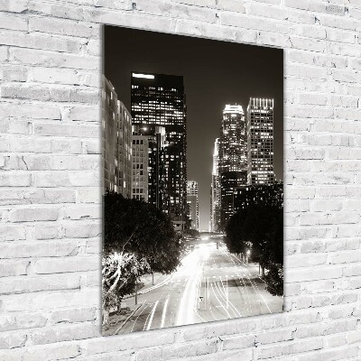 Plexiglasbilder vertikal Los Angeles bei Nacht