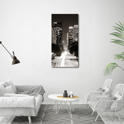 Plexiglasbilder vertikal Los Angeles bei Nacht