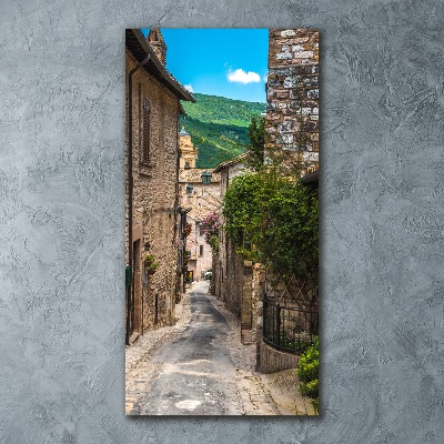 Modernes Acrylbild vertikal Eine charmante Straße