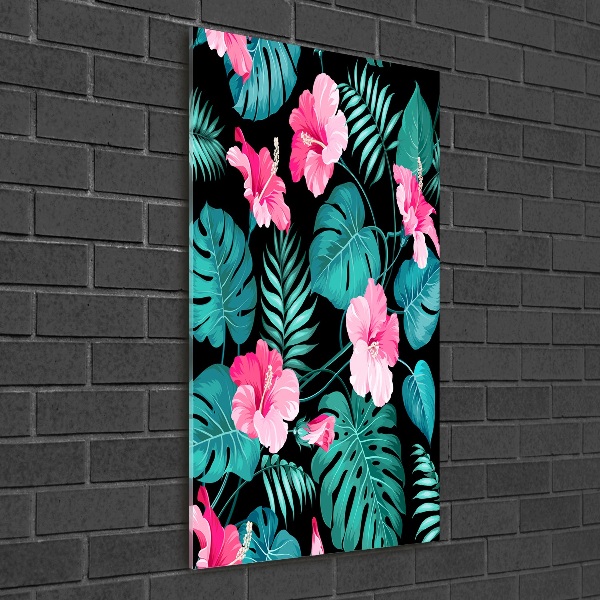 Bild auf Acrylglas vertikal Hawaiianische Blumen
