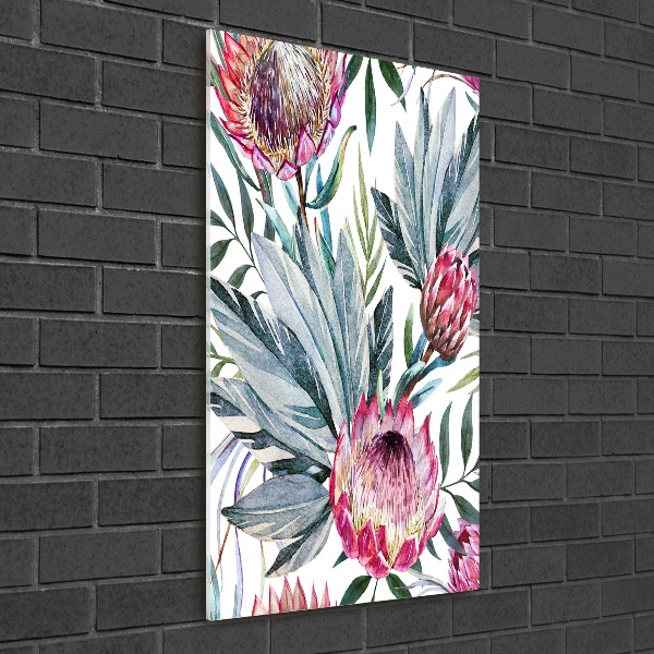 Bild auf Acrylglas vertikal Protea