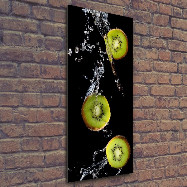 Modernes Acrylbild vertikal Kiwi