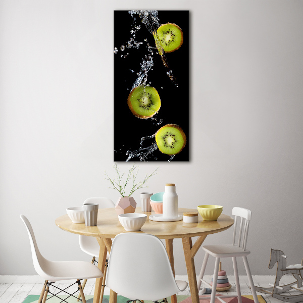 Modernes Acrylbild vertikal Kiwi