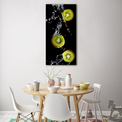 Modernes Acrylbild vertikal Kiwi