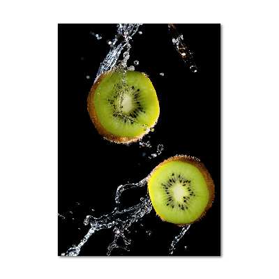 Modernes Acrylbild vertikal Kiwi