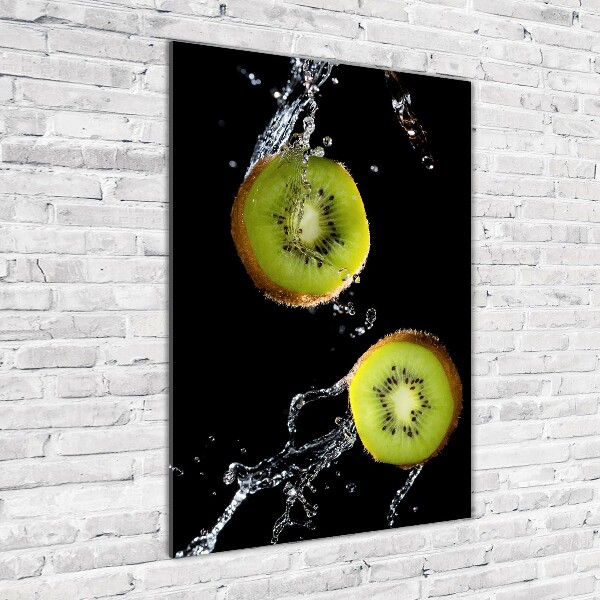 Modernes Acrylbild vertikal Kiwi