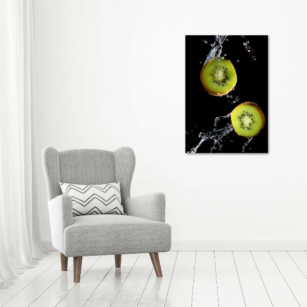Modernes Acrylbild vertikal Kiwi