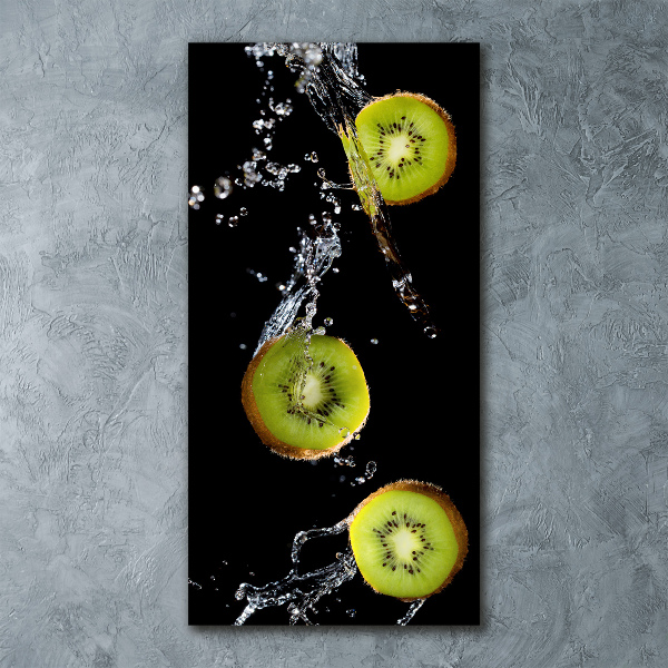 Modernes Acrylbild vertikal Kiwi