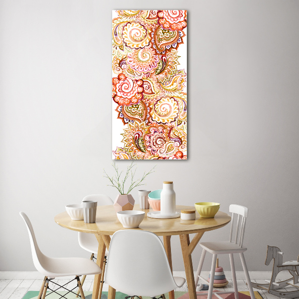 Modernes Acrylbild vertikal Ornamente