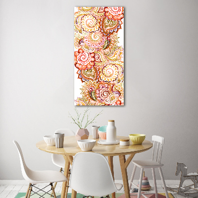 Modernes Acrylbild vertikal Ornamente