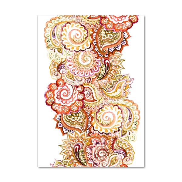 Modernes Acrylbild vertikal Ornamente