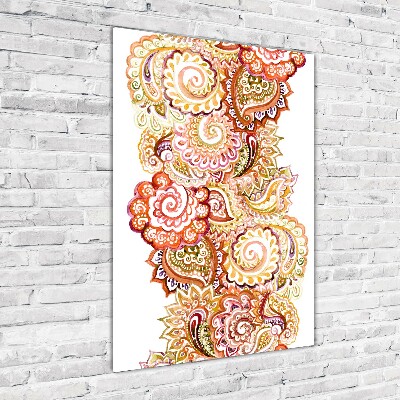 Modernes Acrylbild vertikal Ornamente