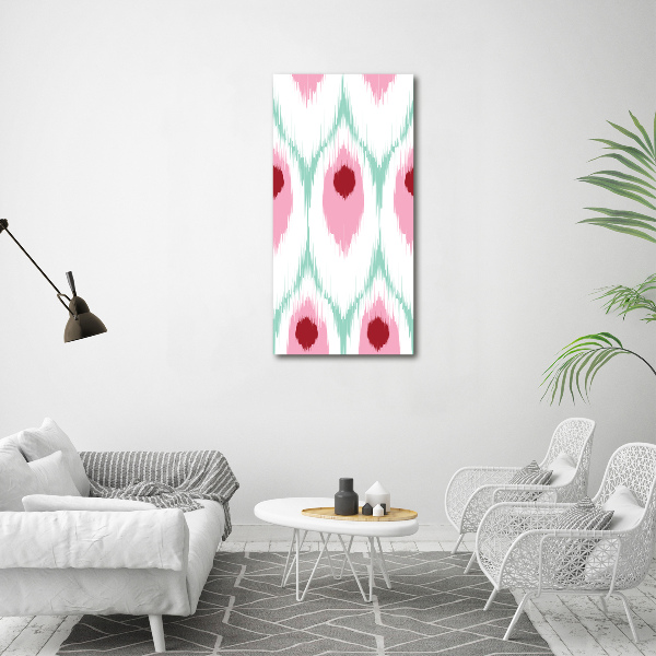 Bild auf Acrylglas vertikal Pfauenmuster