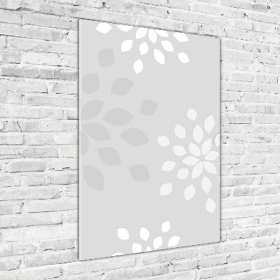 Bild auf Acrylglas vertikal Blumenmuster