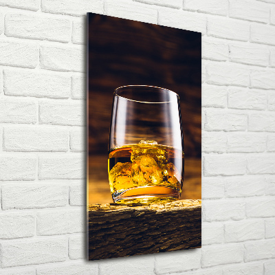 Bild auf Acrylglas vertikal Bourbon im Glas