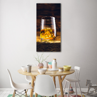 Bild auf Acrylglas vertikal Bourbon im Glas