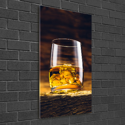 Bild auf Acrylglas vertikal Bourbon im Glas