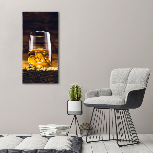 Bild auf Acrylglas vertikal Bourbon im Glas