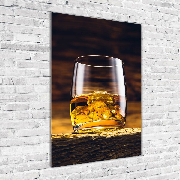Bild auf Acrylglas vertikal Bourbon im Glas