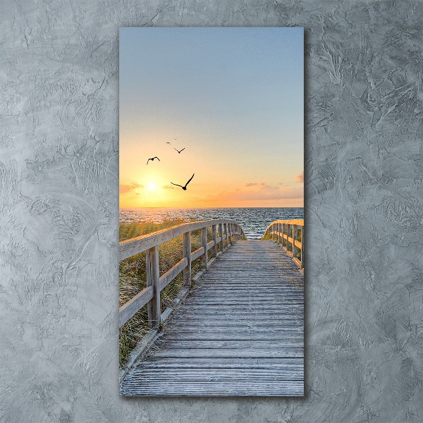 Acrylbild vertikal Weg zum Strand