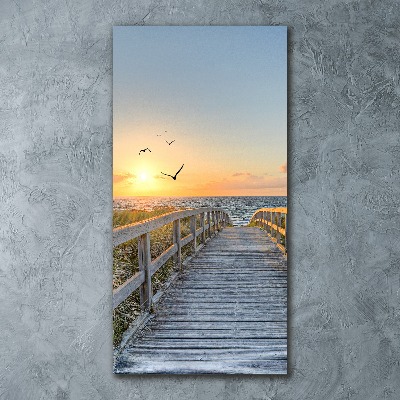 Acrylbild vertikal Weg zum Strand