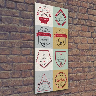 Acrylbild vertikal Skateboard-Schilder