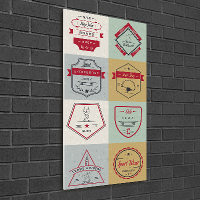 Acrylbild vertikal Skateboard-Schilder