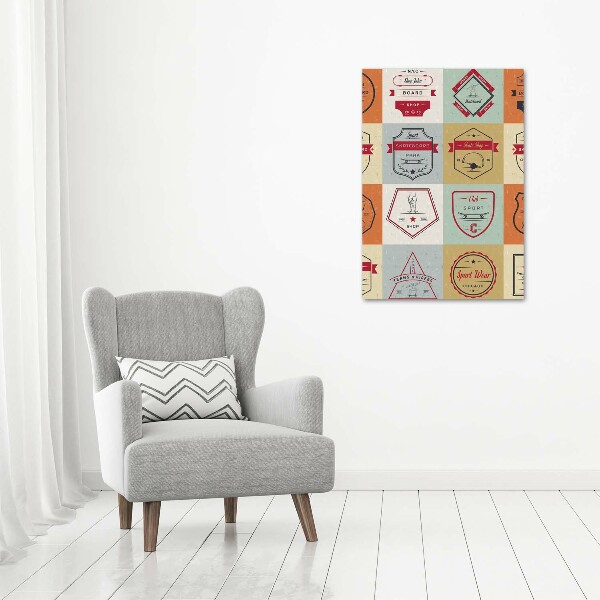 Acrylbild vertikal Skateboard-Schilder