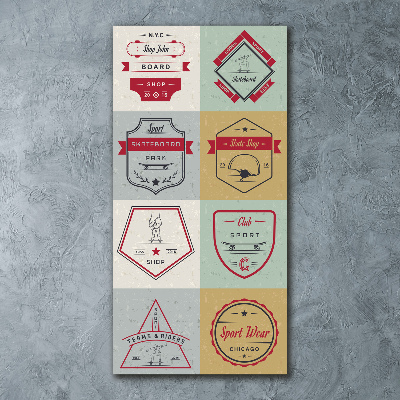 Acrylbild vertikal Skateboard-Schilder