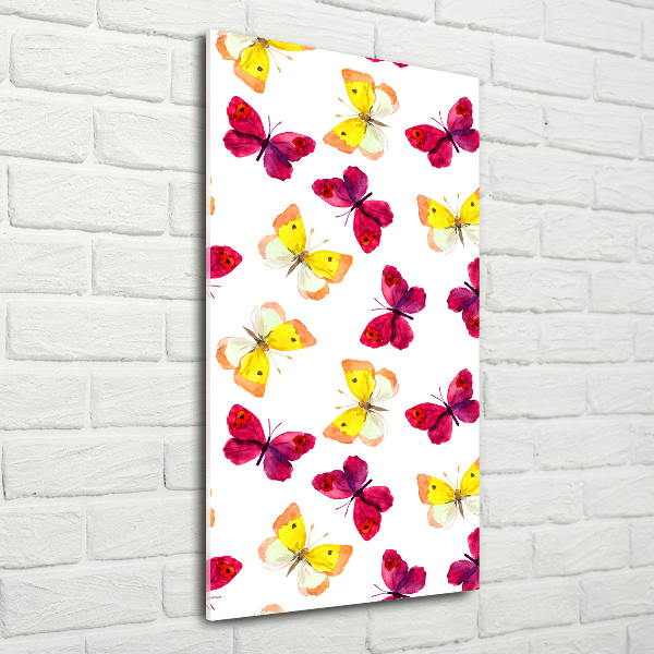 Plexiglasbilder vertikal Bunte Schmetterlinge