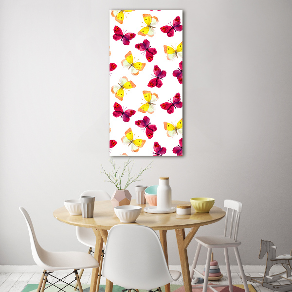 Plexiglasbilder vertikal Bunte Schmetterlinge
