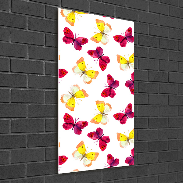 Plexiglasbilder vertikal Bunte Schmetterlinge