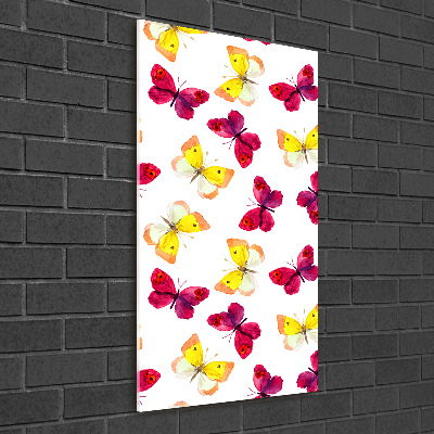 Plexiglasbilder vertikal Bunte Schmetterlinge