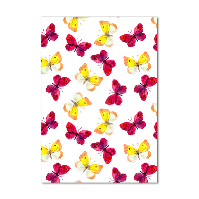 Plexiglasbilder vertikal Bunte Schmetterlinge