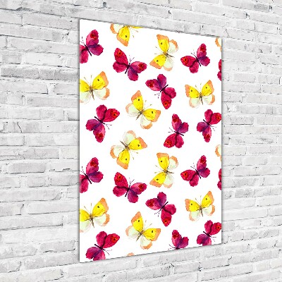 Plexiglasbilder vertikal Bunte Schmetterlinge
