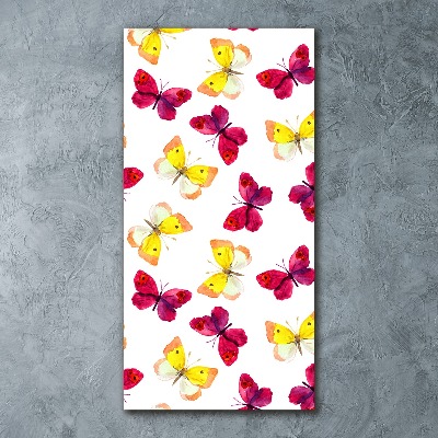 Plexiglasbilder vertikal Bunte Schmetterlinge