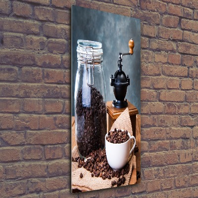 Acrylbild vertikal Kaffeemühle