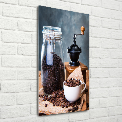 Acrylbild vertikal Kaffeemühle