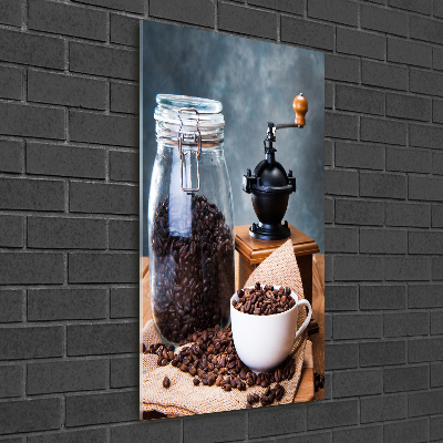 Acrylbild vertikal Kaffeemühle