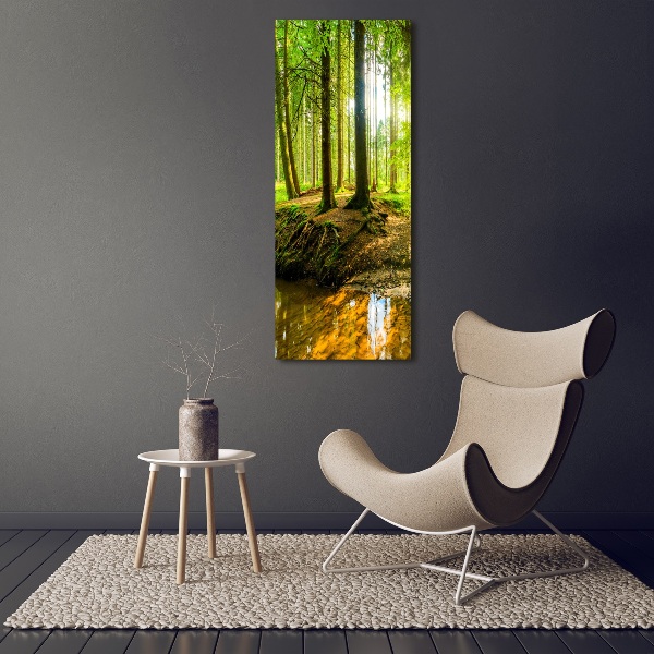 Bild auf Acrylglas vertikal Ein Bach im Wald