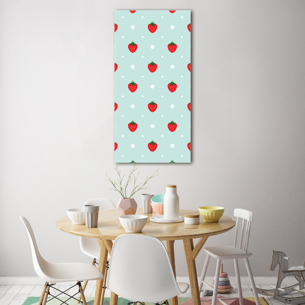 Bild auf Acrylglas vertikal Erdbeeren