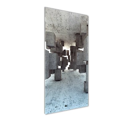 Plexiglasbilder vertikal Würfel aus Beton