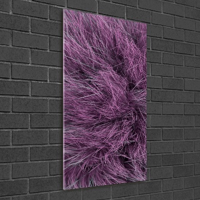 Modernes Acrylbild vertikal Rosa Fell