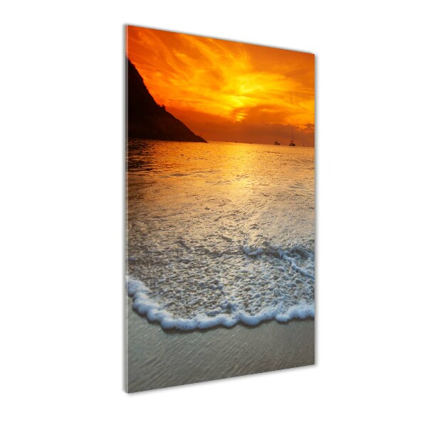 Bild auf Acrylglas vertikal Sonnenuntergang