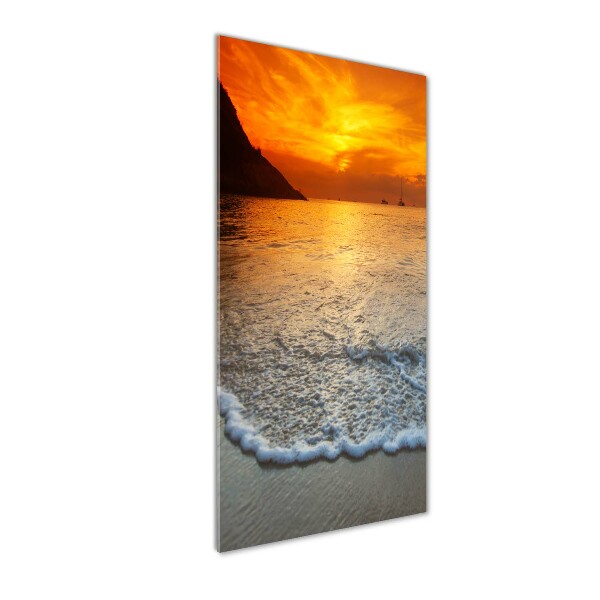 Bild auf Acrylglas vertikal Sonnenuntergang