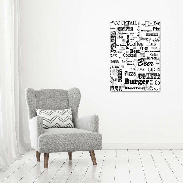 Plexiglasbilder vertikal Speisekarte